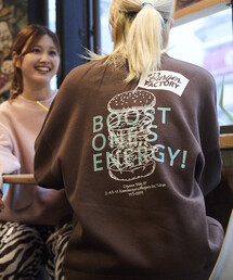 FREAK'S STORE | 限定展開 Burger Factory×FREAK'S STORE/バーガーファクトリー 別注 ビッグシルエット バックプリント クルーネックスウェット(スウェット)