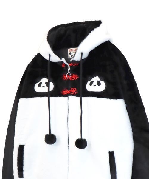 PANDIESTA（パンディエスタ）の「なりきり中華パンダフェイクファーブルゾン(M2)（ブルゾン・メンズ・ブラック/サックスブルー/ホワイト・M/L/XL）」の6枚目の写真