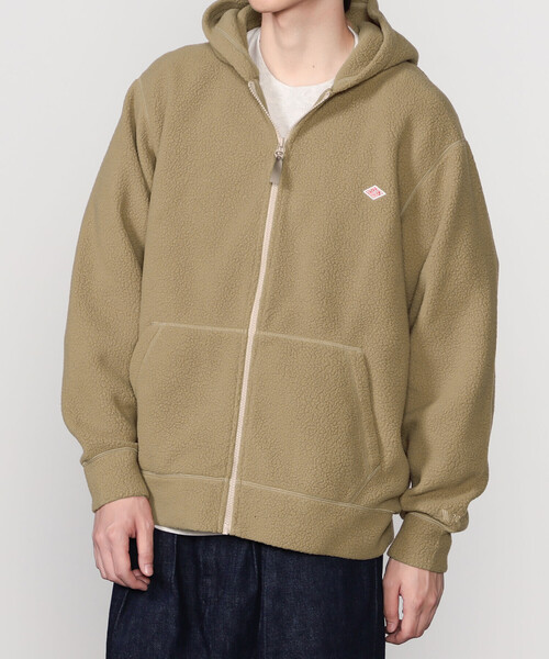 DANTON(ダントン)の「DANTON | ポーラテック(R) ボアフリースジップパーカー MEN(パーカー・メンズ・ベージュ/ブラック・42/40)」の4枚目の写真