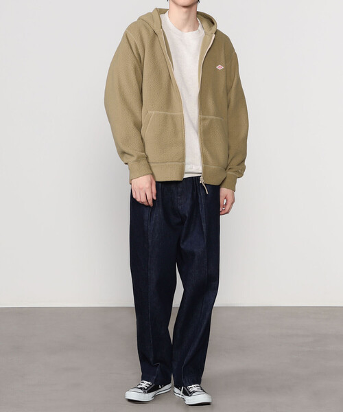 DANTON(ダントン)の「DANTON | ポーラテック(R) ボアフリースジップパーカー MEN(パーカー・メンズ・ベージュ/ブラック・42/40)」の3枚目の写真