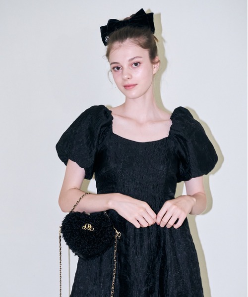 mieya mieya(ミーヤミーヤ)の「【mieya mieya】"m" boa heart bag/ボアハートバッグ"(ショルダーバッグ・レディース・ホワイト/ブラック・FREE)」の17枚目の写真