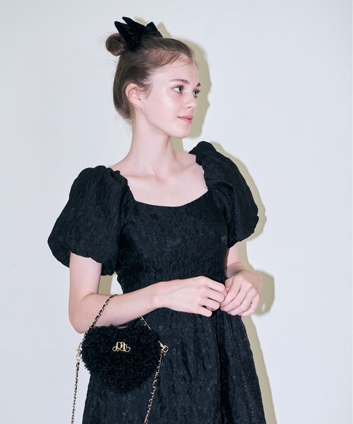 mieya mieya(ミーヤミーヤ)の「【mieya mieya】"m" boa heart bag/ボアハートバッグ"(ショルダーバッグ・レディース・ホワイト/ブラック・FREE)」の16枚目の写真