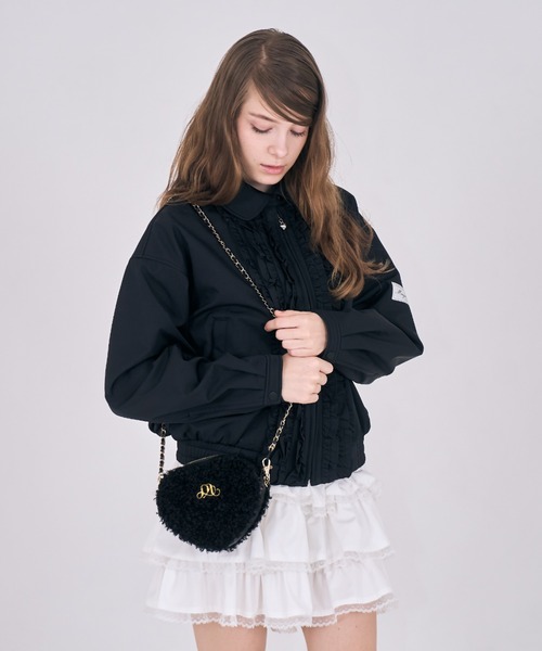 mieya mieya(ミーヤミーヤ)の「【mieya mieya】"m" boa heart bag/ボアハートバッグ"(ショルダーバッグ・レディース・ホワイト/ブラック・FREE)」の19枚目の写真
