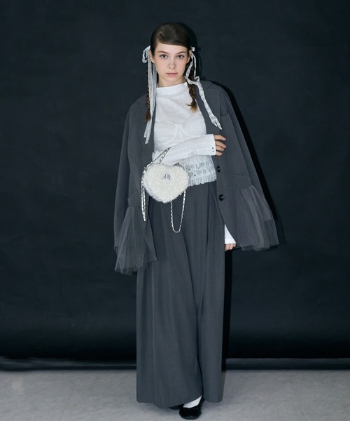 mieya mieya(ミーヤミーヤ)の「【mieya mieya】"m" boa heart bag/ボアハートバッグ"(ショルダーバッグ・レディース・ホワイト/ブラック・FREE)」の11枚目の写真