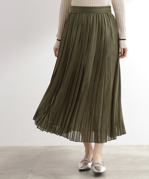 grove（グローブ）の「【洗える】ひらりとゆれる　上品プリーツスカート（スカート・レディース・ブラック/カーキ/ナチュラル・01/02/03/04/05）」の3枚目の写真