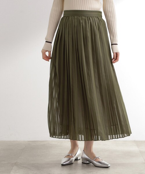 grove（グローブ）の「【洗える】ひらりとゆれる　上品プリーツスカート（スカート・レディース・ブラック/カーキ/ナチュラル・01/02/03/04/05）」の11枚目の写真