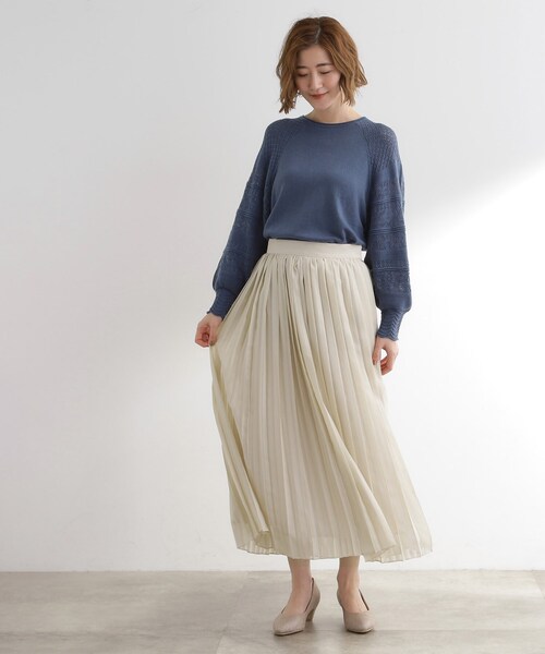grove（グローブ）の「【洗える】ひらりとゆれる　上品プリーツスカート（スカート・レディース・ブラック/カーキ/ナチュラル・01/02/03/04/05）」の16枚目の写真