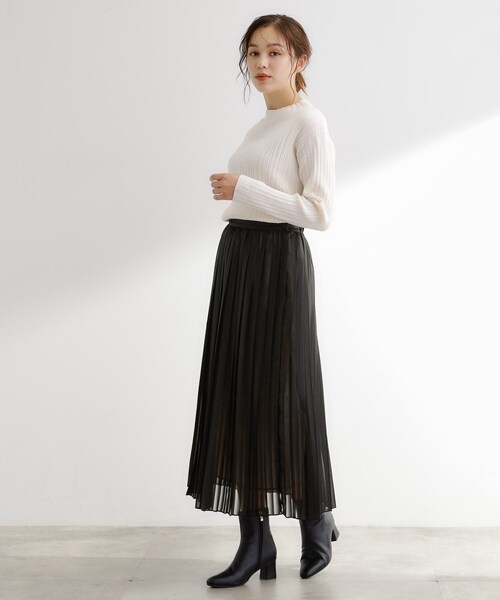 grove（グローブ）の「【洗える】ひらりとゆれる　上品プリーツスカート（スカート・レディース・ブラック/カーキ/ナチュラル・01/02/03/04/05）」の13枚目の写真