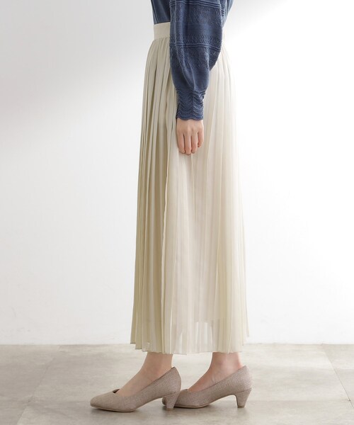 grove（グローブ）の「【洗える】ひらりとゆれる　上品プリーツスカート（スカート・レディース・ブラック/カーキ/ナチュラル・01/02/03/04/05）」の5枚目の写真