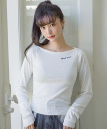 A'GEM/9 × .kom 『muah muah/ムーアムーア』 SLIM FIT BOAT NECK KNIT/ボートネック スリムフィット ニット