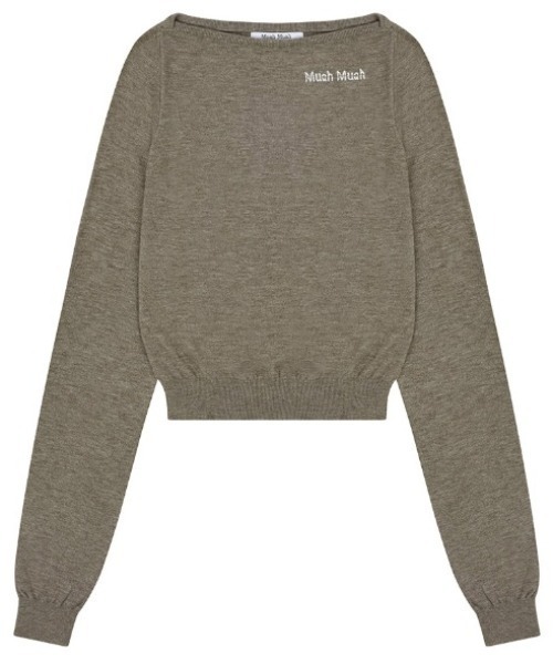 muahmuah(ムーアムーア)の「A'GEM/9 × .kom 『muah muah/ムーアムーア』 SLIM FIT BOAT NECK KNIT/ボートネック スリムフィット ニット(ニット/セーター・レディース・チャコールグレー/アイボリー/ブラック/A・FREE)」の22枚目の写真