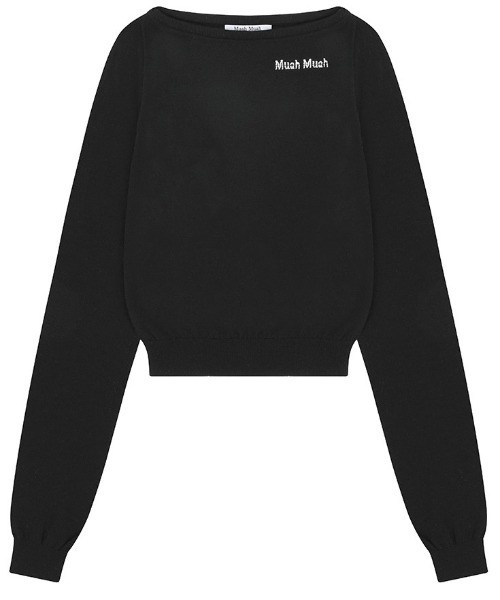 muahmuah(ムーアムーア)の「A'GEM/9 × .kom 『muah muah/ムーアムーア』 SLIM FIT BOAT NECK KNIT/ボートネック スリムフィット ニット(ニット/セーター・レディース・チャコールグレー/アイボリー/ブラック/A・FREE)」の20枚目の写真