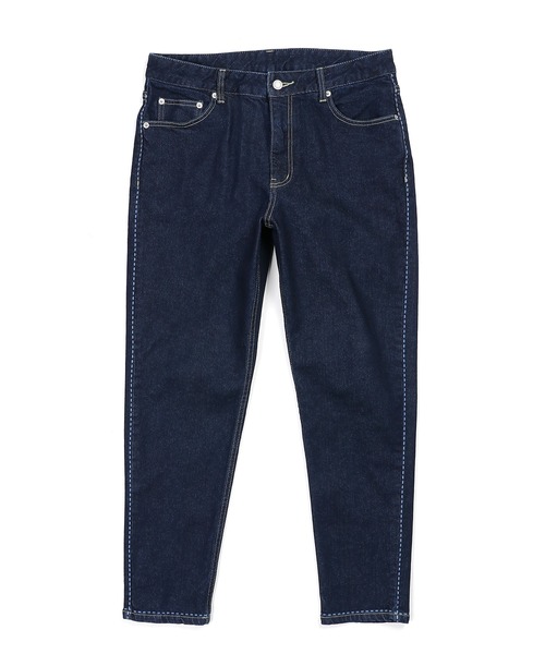 The DUFFER of ST.GEORGE(ザダファーオブセントジョージ)の「「GUM STRETCH DENIM」LASER STITCH 5PKT PANTS :超伸縮「ガムストレッチ デニム」レーザー加工 ブルーデニム(デニムパンツ・メンズ・ダークインディゴブルー・X-LARGE/LARGE/MEDIUM/SMALL)」の4枚目の写真