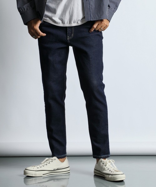 The DUFFER of ST.GEORGE(ザダファーオブセントジョージ)の「「GUM STRETCH DENIM」LASER STITCH 5PKT PANTS :超伸縮「ガムストレッチ デニム」レーザー加工 ブルーデニム(デニムパンツ・メンズ・ダークインディゴブルー・X-LARGE/LARGE/MEDIUM/SMALL)」の9枚目の写真