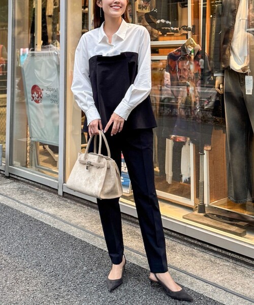 NOLLEY’S(ノーリーズ)の「《セットアップ対応》ウォッシャブルビスチェ風切替シャツ(シャツ/ブラウス・レディース・ホワイト系その他2・38)」の3枚目の写真