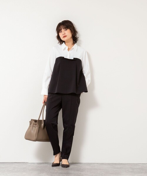 NOLLEY’S(ノーリーズ)の「《セットアップ対応》ウォッシャブルビスチェ風切替シャツ(シャツ/ブラウス・レディース・ホワイト系その他2・38)」の5枚目の写真