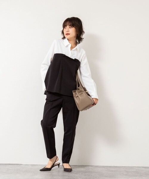 NOLLEY’S(ノーリーズ)の「《セットアップ対応》ウォッシャブルビスチェ風切替シャツ(シャツ/ブラウス・レディース・ホワイト系その他2・38)」の6枚目の写真