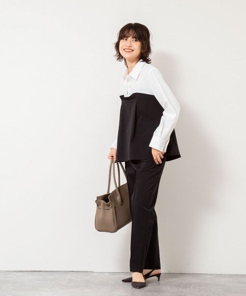 NOLLEY’S(ノーリーズ)の「《セットアップ対応》ウォッシャブルビスチェ風切替シャツ(シャツ/ブラウス・レディース・ホワイト系その他2・38)」の7枚目の写真