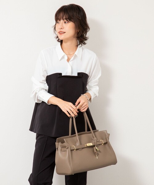 NOLLEY’S(ノーリーズ)の「《セットアップ対応》ウォッシャブルビスチェ風切替シャツ(シャツ/ブラウス・レディース・ホワイト系その他2・38)」の9枚目の写真