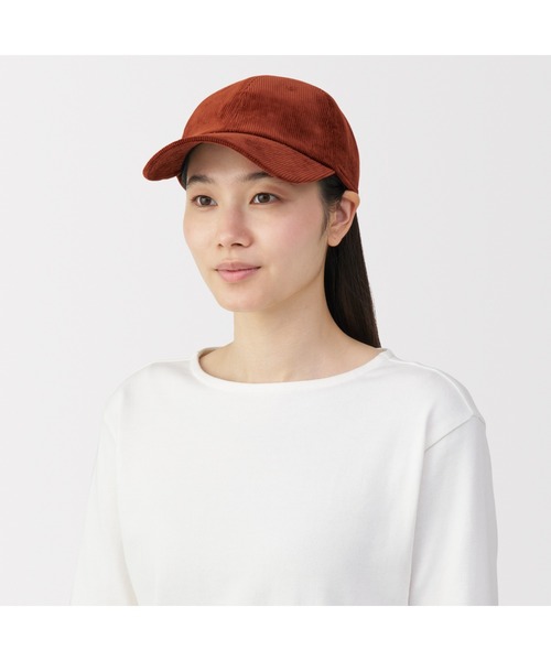 無印良品(ムジルシリョウヒン)の「木の実から作ったカポック混コーデュロイ キャップ(キャップ・レディース・レンガ/ベージュ/ブラック・55-59cm)」の22枚目の写真