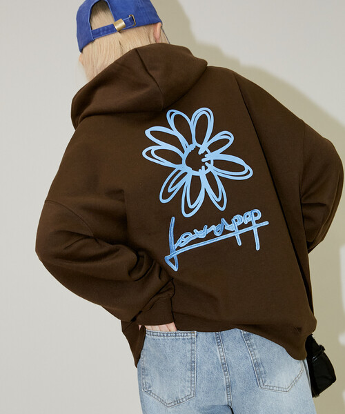 PUBLUX(パブリュクス)の「PUBLUX/パブリュクス LOVE POP STUDIO FLOWER GRAPHIC HOODIE(限定展開)(パーカー・メンズ・ライトグレー/ブラウン/ブラック・SMALL/MEDIUM/LARGE)」の21枚目の写真