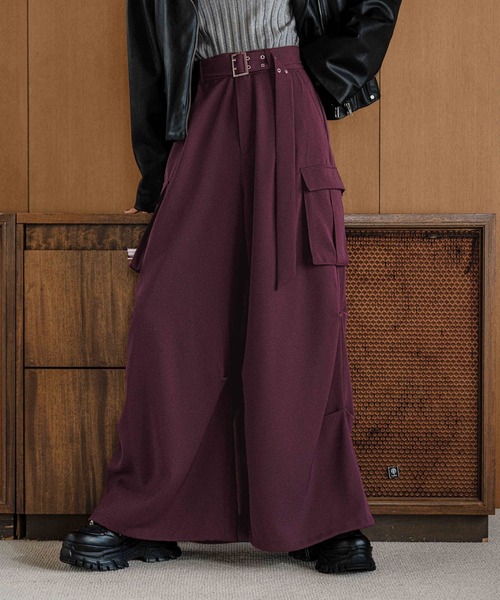 HARE（ハレ）の「ベーシックワイドカーゴパンツ(HARE)（カーゴパンツ・レディース・ブラック系その他/ブラック/ボルドー/ブルー系その他/ネイビー・FREE）」の20枚目の写真
