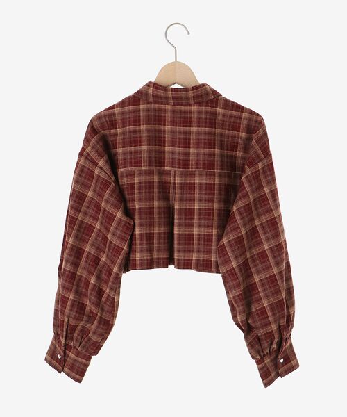 MAJESTIC LEGON(マジェスティックレゴン)の「ハートボタンリボンつきシャツ(シャツ/ブラウス・レディース・ブラック系その他/ブラウン系その他2/レッド系その他2・MEDIUM)」の14枚目の写真