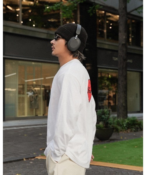 #Re:room（リルーム）の「カクタスハートエンブロイダリーロングスリーブ（Tシャツ/カットソー・メンズ・ブラック/グレー/ホワイト・M-L/S-M/L-XL）」の5枚目の写真