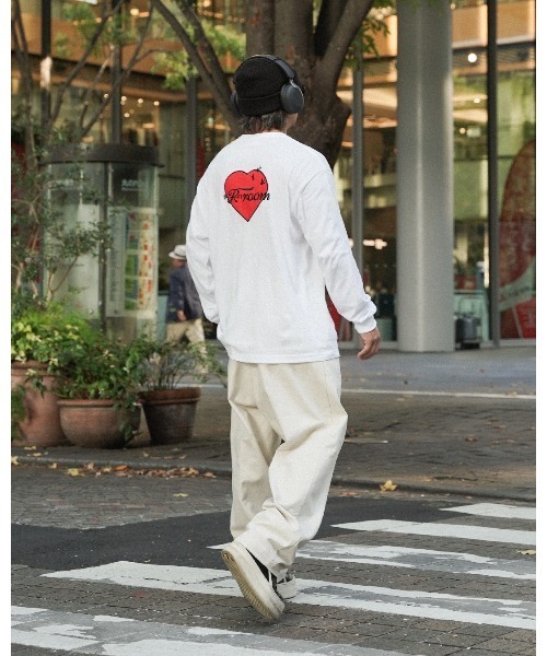 #Re:room（リルーム）の「カクタスハートエンブロイダリーロングスリーブ（Tシャツ/カットソー・メンズ・ブラック/グレー/ホワイト・M-L/S-M/L-XL）」の7枚目の写真