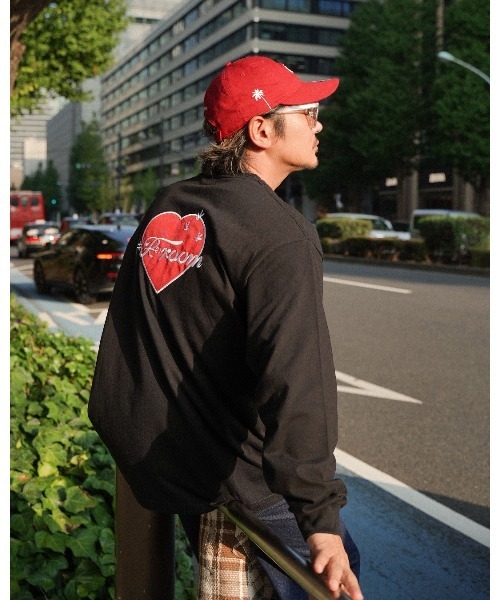 #Re:room（リルーム）の「カクタスハートエンブロイダリーロングスリーブ（Tシャツ/カットソー・メンズ・ブラック/グレー/ホワイト・M-L/S-M/L-XL）」の15枚目の写真