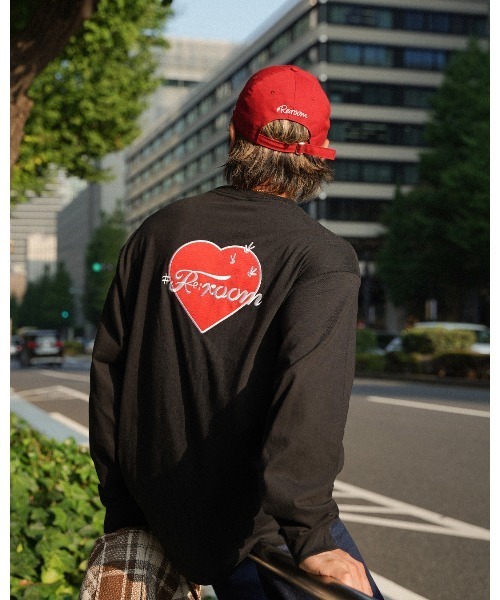 #Re:room（リルーム）の「カクタスハートエンブロイダリーロングスリーブ（Tシャツ/カットソー・メンズ・ブラック/グレー/ホワイト・M-L/S-M/L-XL）」の16枚目の写真