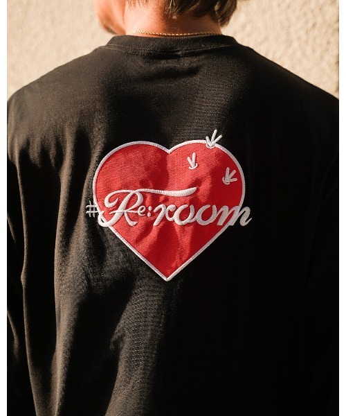 #Re:room（リルーム）の「カクタスハートエンブロイダリーロングスリーブ（Tシャツ/カットソー・メンズ・ブラック/グレー/ホワイト・M-L/S-M/L-XL）」の9枚目の写真