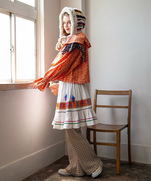 チャイハネ(チャイハネ)の「【チャイハネ】ウィピナミニスカート(スカート・レディース・ホワイト/ブラック/ブルー・FREE)」の5枚目の写真