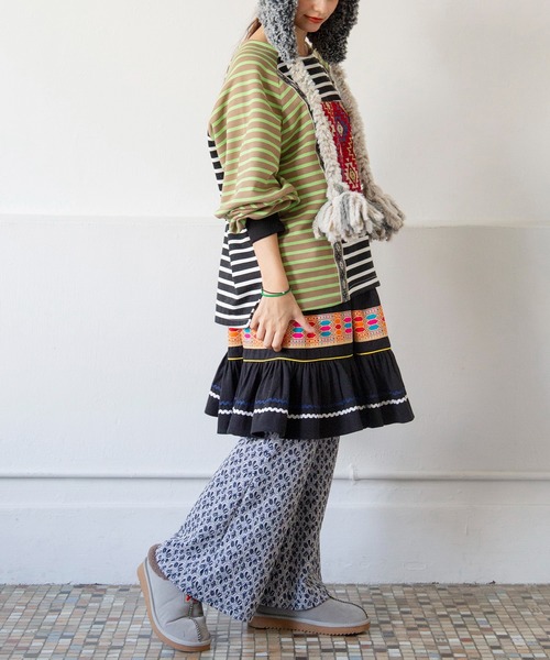 チャイハネ(チャイハネ)の「【チャイハネ】ウィピナミニスカート(スカート・レディース・ホワイト/ブラック/ブルー・FREE)」の11枚目の写真