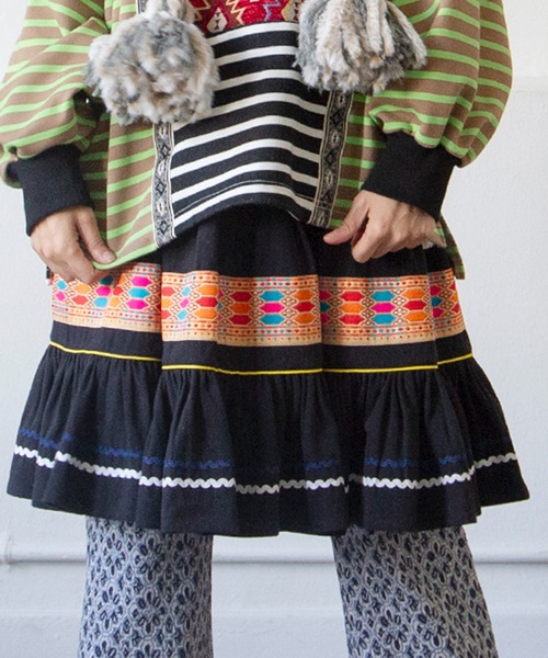 チャイハネ(チャイハネ)の「【チャイハネ】ウィピナミニスカート(スカート・レディース・ホワイト/ブラック/ブルー・FREE)」の13枚目の写真