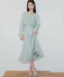 セール】パイピングチュールドレス / piping tulle dress（ドレス
