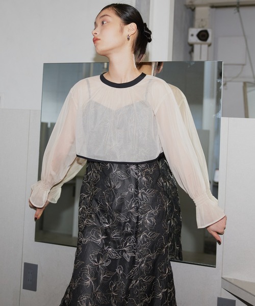 ANDRESD(アンドレスド)の「【2WAY】ダブルリボンボレロセットドレス / double ribbon bolero set dress(ドレス・レディース・ブラウン/ブラック系/ミント/イエロー・L/M/S)」の12枚目の写真