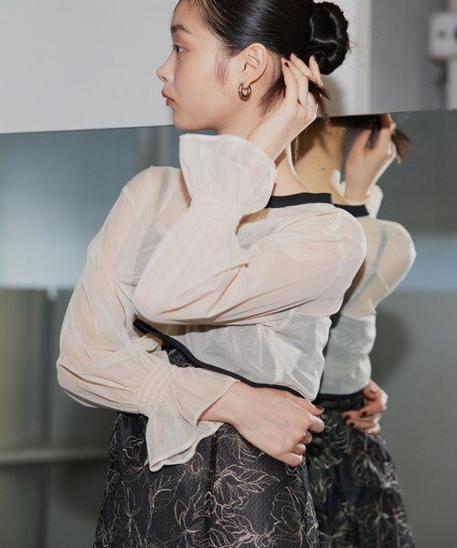 ANDRESD(アンドレスド)の「【2WAY】ダブルリボンボレロセットドレス / double ribbon bolero set dress(ドレス・レディース・ブラウン/ブラック系/ミント/イエロー・L/M/S)」の6枚目の写真