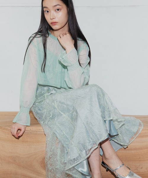 ANDRESD(アンドレスド)の「【2WAY】ダブルリボンボレロセットドレス / double ribbon bolero set dress(ドレス・レディース・ブラウン/ブラック系/ミント/イエロー・L/M/S)」の8枚目の写真