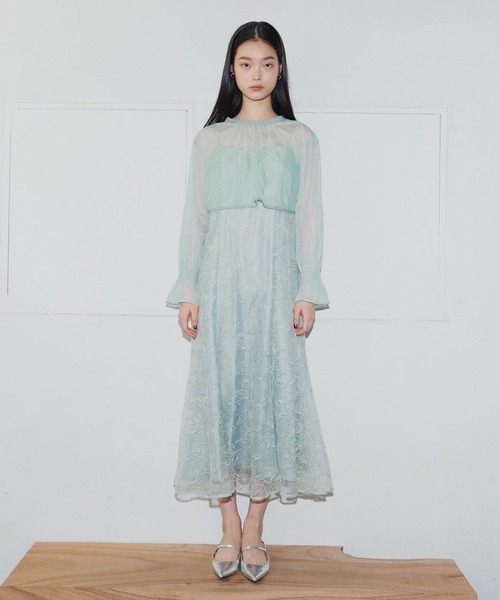 ANDRESD(アンドレスド)の「【2WAY】ダブルリボンボレロセットドレス / double ribbon bolero set dress(ドレス・レディース・ブラウン/ブラック系/ミント/イエロー・L/M/S)」の10枚目の写真