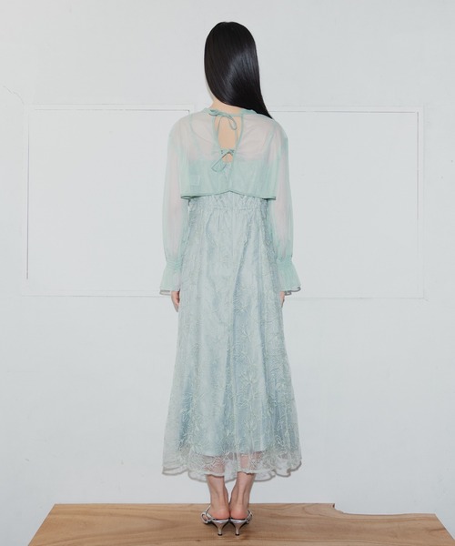 ANDRESD(アンドレスド)の「【2WAY】ダブルリボンボレロセットドレス / double ribbon bolero set dress(ドレス・レディース・ブラウン/ブラック系/ミント/イエロー・L/M/S)」の16枚目の写真