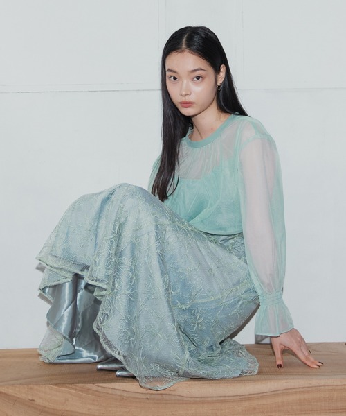 ANDRESD(アンドレスド)の「【2WAY】ダブルリボンボレロセットドレス / double ribbon bolero set dress(ドレス・レディース・ブラウン/ブラック系/ミント/イエロー・L/M/S)」の9枚目の写真