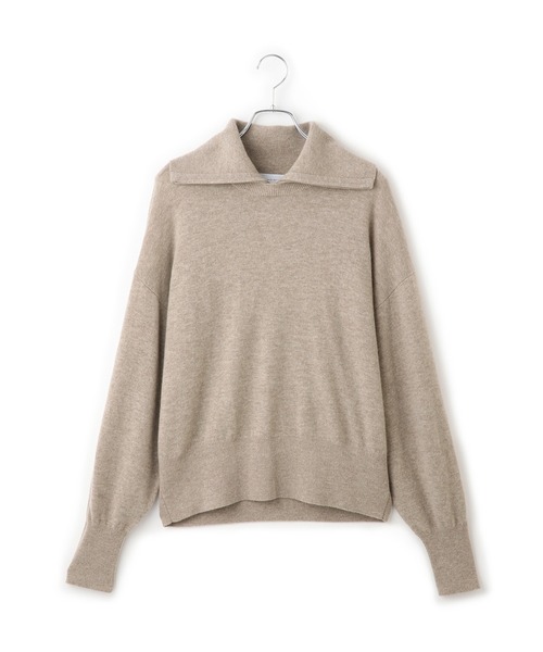ADAM ET ROPE'(アダムエロペ)の「カシミア混ZIPタートルネックプルオーバー(ニット/セーター・レディース・ベージュ/グレー・FREE)」の15枚目の写真