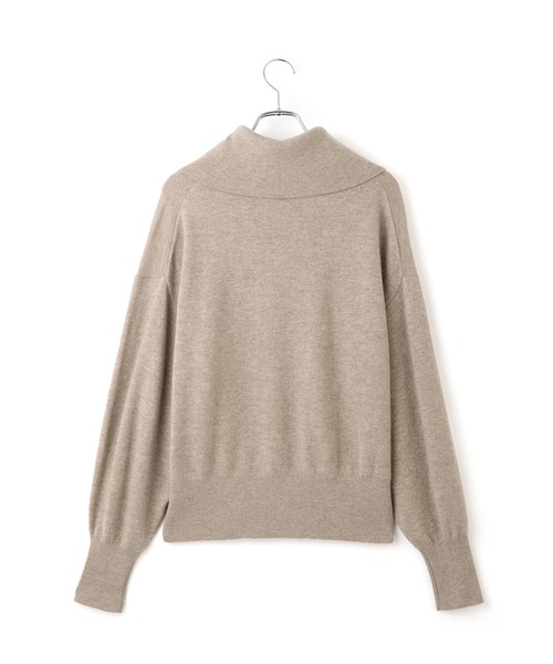 セール】カシミア混ZIPタートルネックプルオーバー（ニット/セーター