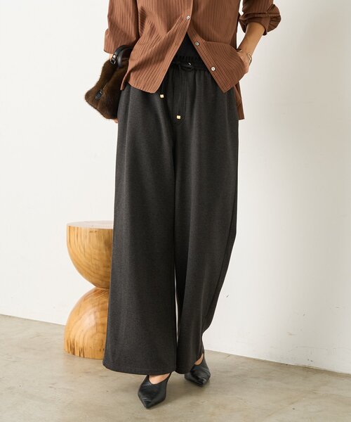 Jena espace merveilleux(ジェナ エスパスメルヴェイユ)の「ウォームサテン切替イージーパンツ(その他パンツ・レディース・カーキ/アイボリー/チャコールグレー・FREE)」の21枚目の写真