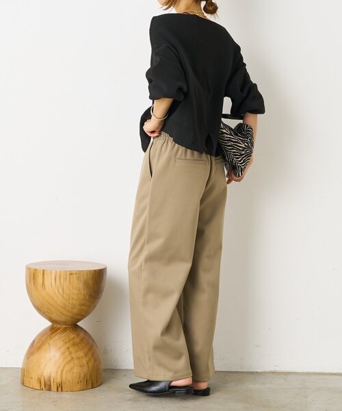 Jena espace merveilleux(ジェナ エスパスメルヴェイユ)の「ウォームサテン切替イージーパンツ(その他パンツ・レディース・カーキ/アイボリー/チャコールグレー・FREE)」の19枚目の写真