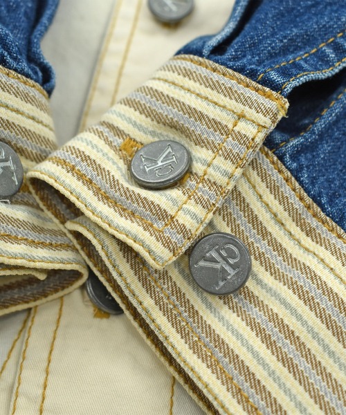 Calvin Klein（カルバン・クライン）の「【USED】90’s Calvin Klein 切替 デニムシャツ（シャツ/ブラウス・メンズ・ホワイト・LARGE）」の6枚目の写真