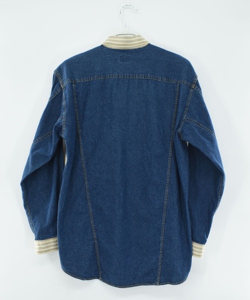 Calvin Klein（カルバン・クライン）の「【USED】90’s Calvin Klein 切替 デニムシャツ（シャツ/ブラウス・メンズ・ホワイト・LARGE）」の8枚目の写真