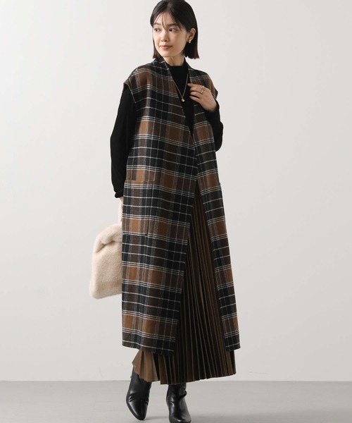 Risley(リズレー)の「CKリバーシブルジレ(その他アウター・レディース・ブラウン・FREE)」の1枚目の写真