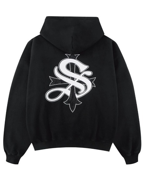 SUPPLIER フレイムプリント パーカー XL 値下げ】SUPPLIER 刺繍ジップパーカー ブルーグレー サイズ：XL